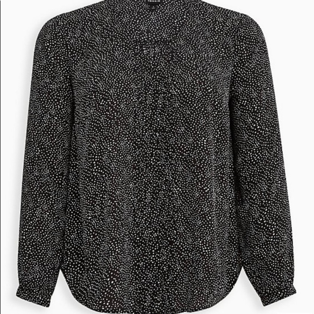 Torrid Pintuck Blouse Georgette Dot